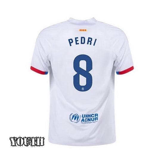2023/2024 Pedri Away #8 Youth Soccer Jersey - Click Image to Close
