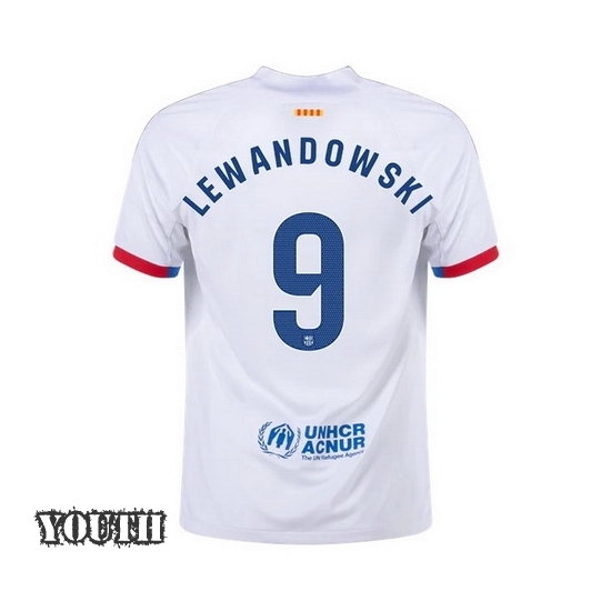 2023/2024 Robert Lewandowski Away #9 Youth Soccer Jersey