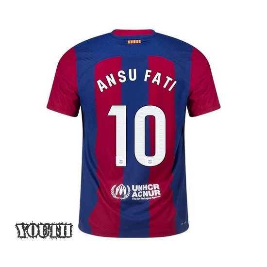 2023/2024 Youth Ansu Fati Home #10 Soccer Jersey - Click Image to Close
