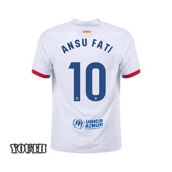 2023/2024 Ansu Fati Away #10 Youth Soccer Jersey