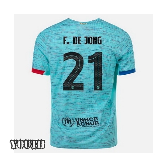 2023/2024 Youth Frenkie de Jong Third #21 Soccer Jersey