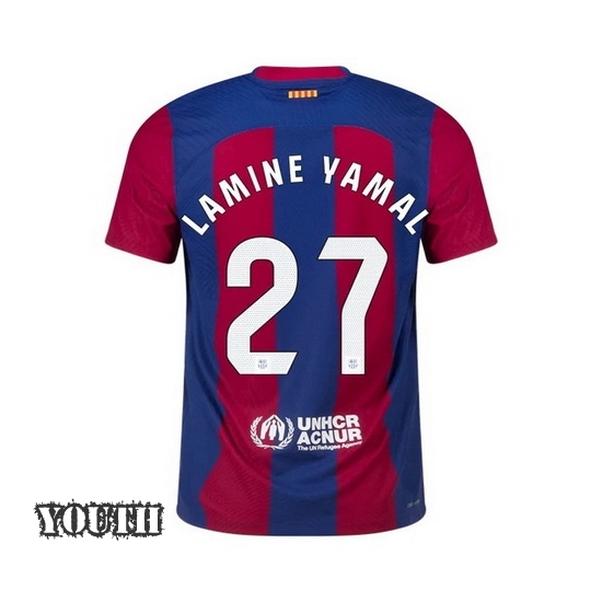2023/2024 Youth Lamine Yamal Home #27 Soccer Jersey