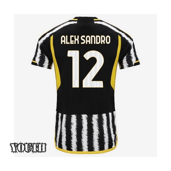 2023/2024 Youth Alex Sandro Home #12 Soccer Jersey