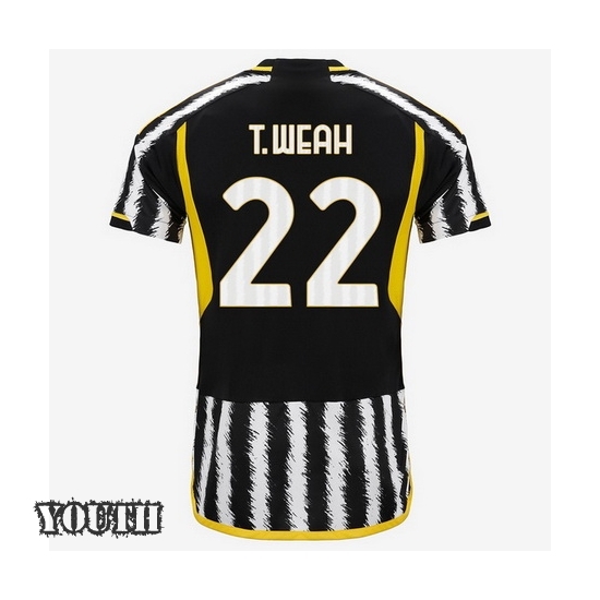 2023/2024 Youth Timothy Weah Home #22 Soccer Jersey