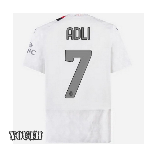 2023/2024 Yacine Adli Away #7 Youth Soccer Jersey