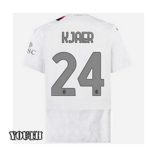 2023/2024 Simon Kjaer Away #24 Youth Soccer Jersey