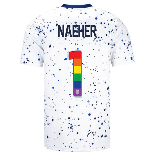 USA Alyssa Naeher 2023/24 Home Men's Jersey Rainbow Number