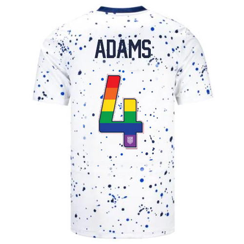USA Tyler Adams 2023/24 Home Men's Jersey Rainbow Number