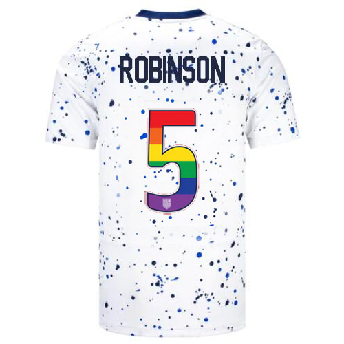 USA Antonee Robinson 2023/24 Home Men's Jersey Rainbow Number