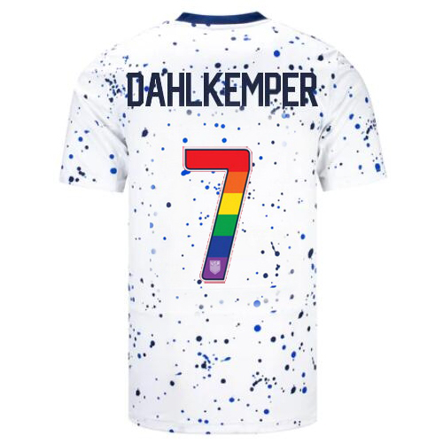 USA Abby Dahlkemper 2023/24 Home Men's Jersey Rainbow Number