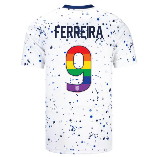 USA Jesus Ferreira 2023/24 Home Men's Jersey Rainbow Number