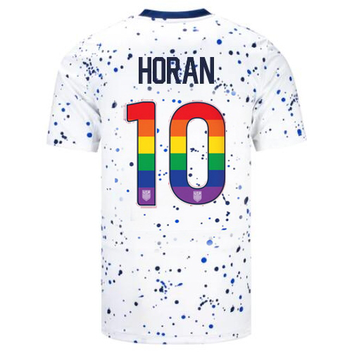USA Lindsey Horan 2023/24 Home Men's Jersey Rainbow Number