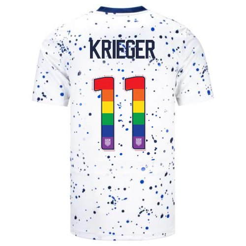 USA Ali Krieger 2023/24 Home Men's Jersey Rainbow Number
