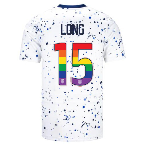 USA Aaron Long 2023/24 Home Men's Jersey Rainbow Number