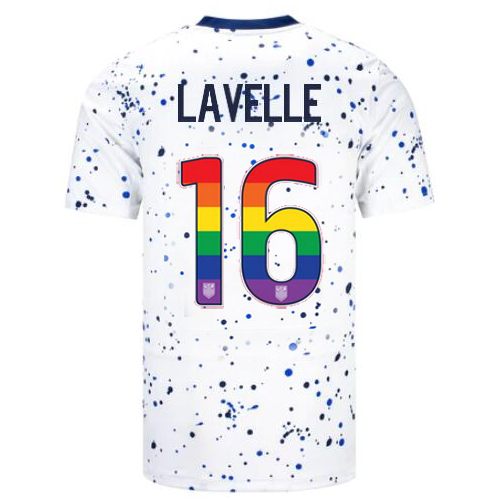 USA Rose Lavelle 2023/24 Home Men's Jersey Rainbow Number
