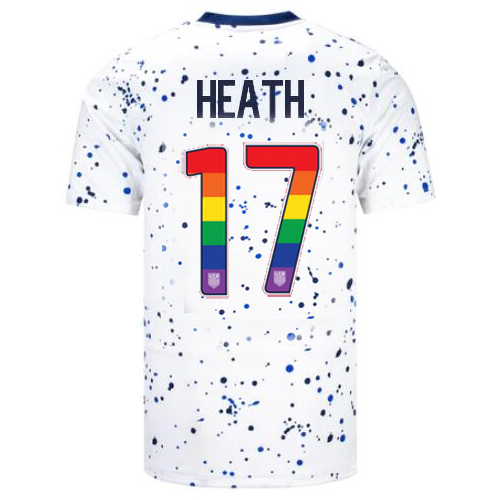 USA Tobin Heath 2023/24 Home Men's Jersey Rainbow Number