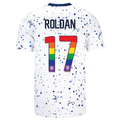 USA Cristian Roldan 2023/24 Home Men's Jersey Rainbow Number