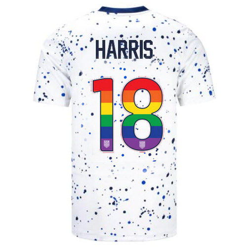 USA Ashlyn Harris 2023/24 Home Men's Jersey Rainbow Number