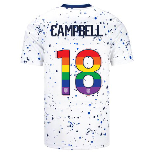 USA Jane Campbell 2023/24 Home Men's Jersey Rainbow Number