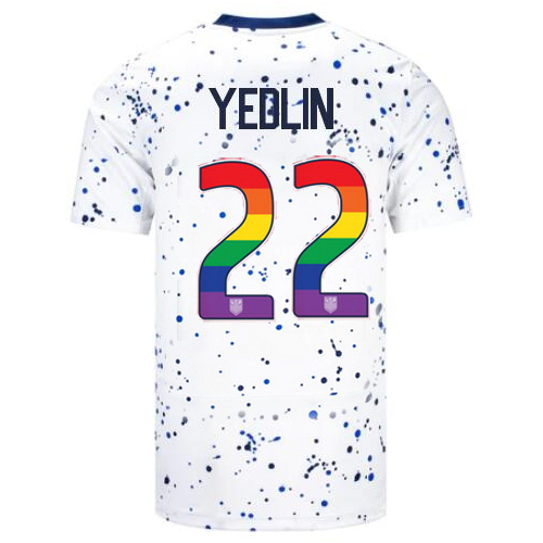 USA DeAndre Yedlin 2023/24 Home Men's Jersey Rainbow Number
