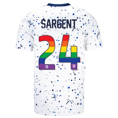 USA Josh Sargent 2023/24 Home Men's Jersey Rainbow Number