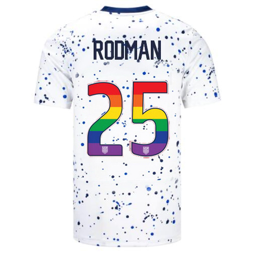 USA Trinity Rodman 2023/24 Home Men's Jersey Rainbow Number
