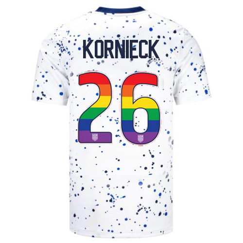 USA Taylor Kornieck 2023/24 Home Men's Jersey Rainbow Number - Click Image to Close