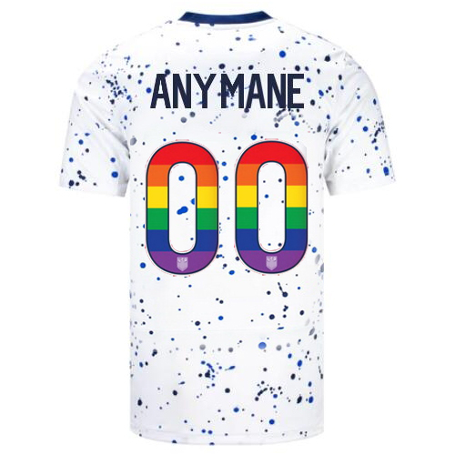 USA Customized 2023/24 Home Men's Jersey Rainbow Number