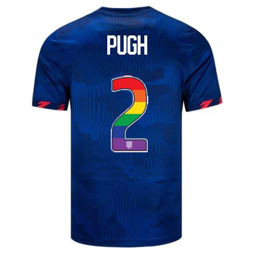 USA Mallory Pugh 2023/24 Away Men's Jersey Rainbow Number