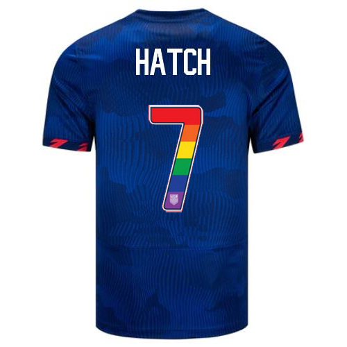 USA Ashley Hatch 2023/24 Away Men's Jersey Rainbow Number
