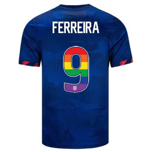USA Jesus Ferreira 2023/24 Away Men's Jersey Rainbow Number - Click Image to Close