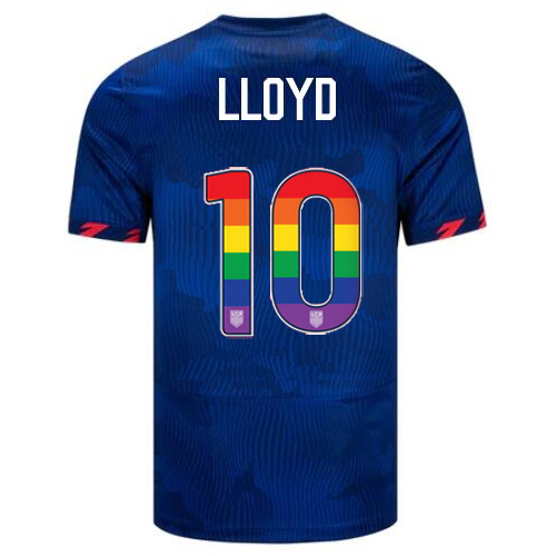 USA Carli Lloyd 2023/24 Away Men's Jersey Rainbow Number