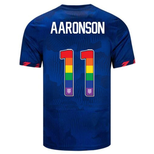 USA Brenden Aaronson 2023/24 Away Men's Jersey Rainbow Number