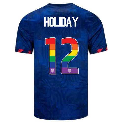 USA Lauren Holiday 2023/24 Away Men's Jersey Rainbow Number