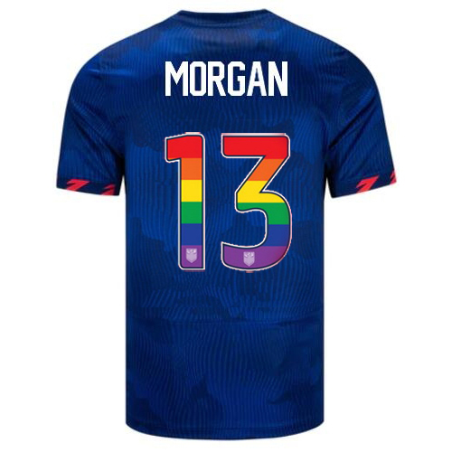 USA Alex Morgan 2023/24 Away Men's Jersey Rainbow Number