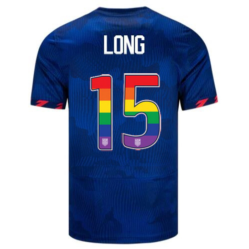 USA Aaron Long 2023/24 Away Men's Jersey Rainbow Number