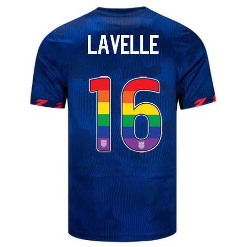 USA Rose Lavelle 2023/24 Away Men's Jersey Rainbow Number