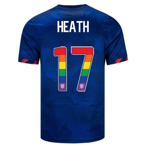 USA Tobin Heath 2023/24 Away Men's Jersey Rainbow Number - Click Image to Close
