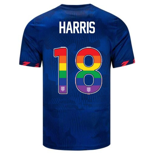USA Ashlyn Harris 2023/24 Away Men's Jersey Rainbow Number