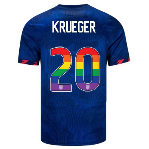 USA Casey Krueger 2023/24 Away Men's Jersey Rainbow Number