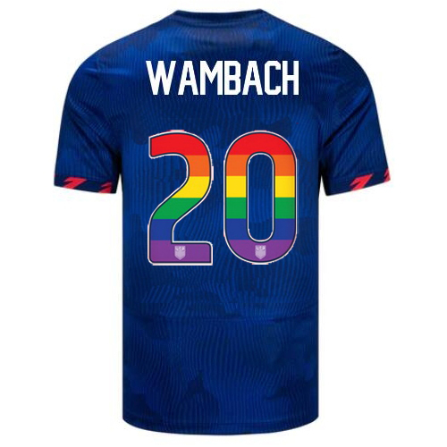 USA Abby Wambach 2023/24 Away Men's Jersey Rainbow Number