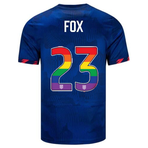 USA Emily Fox 2023/24 Away Men's Jersey Rainbow Number - Click Image to Close