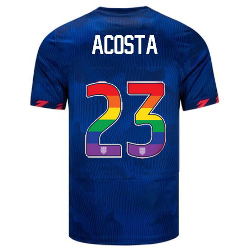 USA Kellyn Acosta 2023/24 Away Men's Jersey Rainbow Number