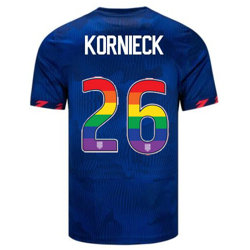 USA Taylor Kornieck 2023/24 Away Men's Jersey Rainbow Number - Click Image to Close