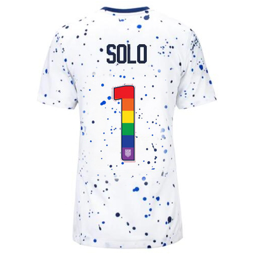 USA Hope Solo 2023/24 Home Women's Jersey Rainbow Number