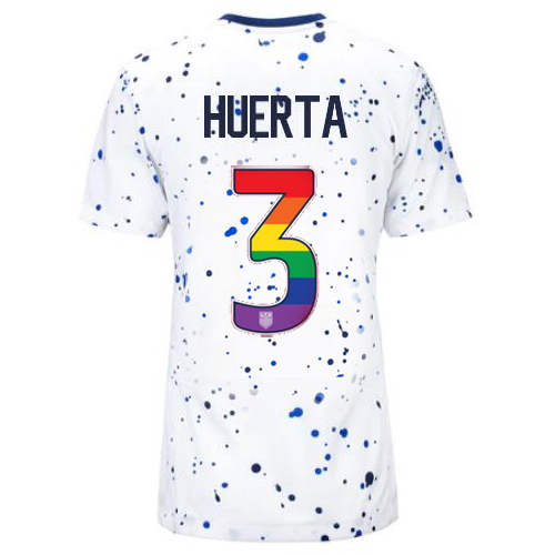 USA Sofia Huerta 2023/24 Home Women's Jersey Rainbow Number