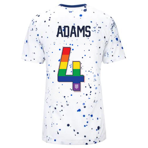 USA Tyler Adams 2023/24 Home Women's Jersey Rainbow Number