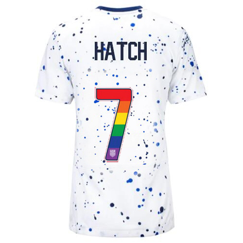 USA Ashley Hatch 2023/24 Home Women's Jersey Rainbow Number