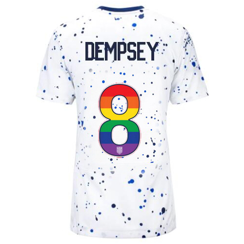 USA Clint Dempsey 2023/24 Home Women's Jersey Rainbow Number