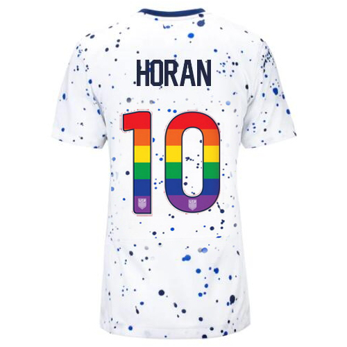 USA Lindsey Horan 2023/24 Home Women's Jersey Rainbow Number